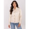 Světle béžová dámská přechodová bunda s kapsami