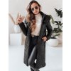 Černá dámská dlouhá přechodová bunda ORVITA s prošíváním