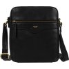 Peterson Elegantní pánská černá kožená taška přes rameno s pouzdrem na klíče