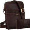 Peterson Hnědá pánská kožená taška přes rameno s pouzdrem