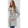 Šedý dámský vlněný kabát