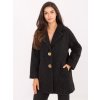 Černý dámský krátký teddy kabát