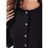 Černý dámský svetr na knoflíky SELINA s viskózou
