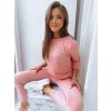 Růžová dámská souprava tepláků a mikiny bez kapuce MILIAN