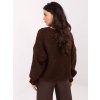 Tmavě hnědý dámský kardigan s viskózou