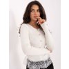 Smetanový dámský svetr s krajkou a ozdobnými knoflíky (Velikost ONE SIZE)