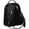 Peterson Černý vzorovaný dvoukomorový stylový batoh (Velikost ONE SIZE)