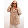 Béžová stylová dámská plus size mikina