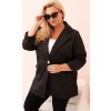 Černá dámská Plus Size přechodová bunda s prošíváním