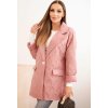 Růžová dámská Plus Size přechodová bunda s prošíváním