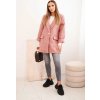 Růžová dámská Plus Size přechodová bunda s prošíváním