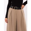 Béžové dámské viskózové kalhoty s elastickým pasem