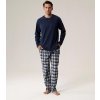 Atlantic Pánské dlouhé pyžamo s flanelovými kalhotami