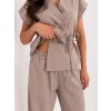 Béžová dámská elegantní viskózová souprava