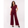 Vínová dámská elegantní viskózová souprava
