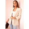 Elegantní dámský smetanový blejzr bez zapínání