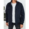 Tmavě modrý pánský bomber se zipy