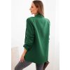 Elegantní dámský tmavě zelený blejzr bez zapínání