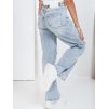 Světle modré dámské džíny s oděrkami