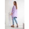 Světle fialová asymetrická oversize halenka