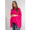 Tmavě růžová asymetrická oversize halenka