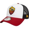 Bílo-černo-červená pánská kšiltovka New Era E-Frame AS Roma Core Trucker Cap