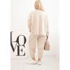 Smetanová dámská pohodlná plus size tepláková souprava s viskózou (Velikost ONE SIZE)