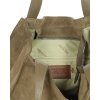 MARCO MAZZINI Béžová taupe semišová shopper kabelka