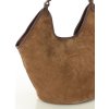 MARCO MAZZINI Hnědá kožená hobo kabelka