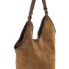 MARCO MAZZINI Hnědá kožená hobo kabelka