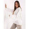 Bílá dámská viskózová mikina s třásněmi