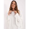 Bílá dámská viskózová mikina s třásněmi