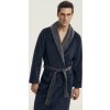 Henderson  Klasický tmavě modrý pánský župan Nocturn s šálovým límcem