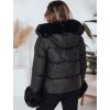 Černá dámská bunda krátkého střihu YOUWARM s kožíškem