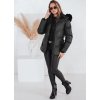 Černá dámská zimní prošívaná bunda LOVELINA s kapucí