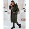 Tmavě zelená dámská dlouhá přechodová bunda ORVITA s prošíváním