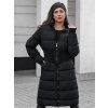 Dámská černá dlouhá prošívaná bunda FABWARM