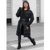 Dámská černá dlouhá prošívaná bunda FABWARM