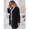 Černý dámský oversize teddy kabát