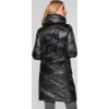 Černý dámský prošívaný zimní péřový kabát