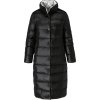 Černý dámský zimní prošívaný kabát se stříbrnými detaily