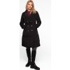 Černý dámský prošívaný zimní kabát s límečkem
