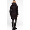 Dámská černá prošívaná péřová bunda s kapucí