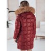Dámská vínová zimní prošívaná bunda VIRELIA s kapucí