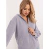 Světle fialová dámská bunda z alpaky s kapucí (Velikost ONE SIZE)