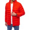 Červená pánská prošívaná bunda