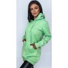 Mintová dámská delší mikina