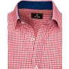 Červeno-bílá kostkovaná košile