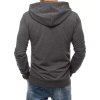 Tmavě šedá pánská mikina s kapucí