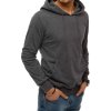Tmavě šedá pánská mikina s kapucí